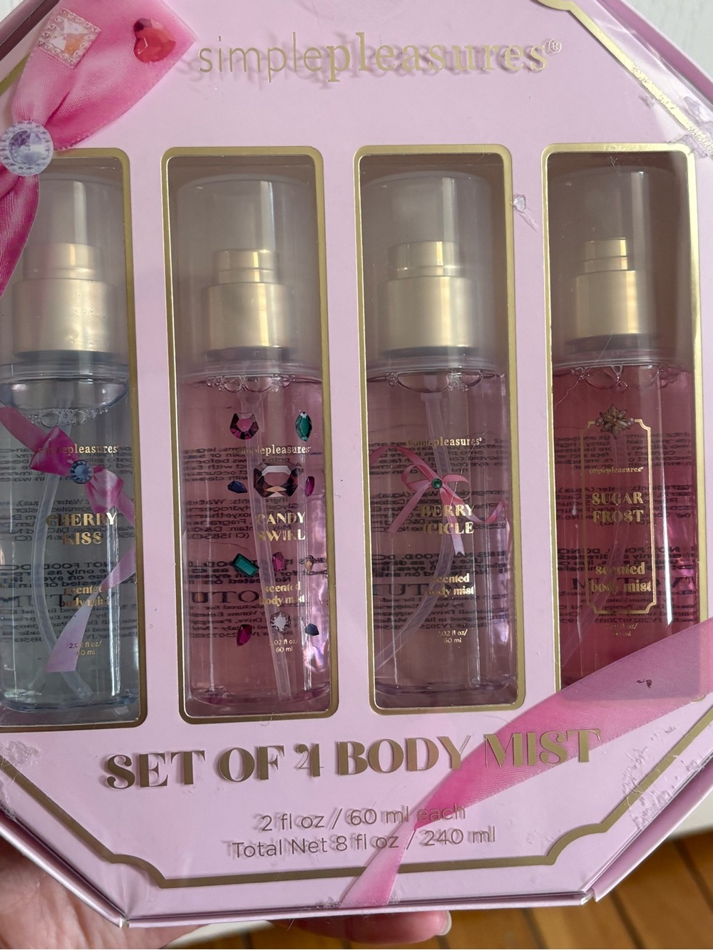 Simple Pleasures Set of 4 Body Mists